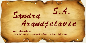 Sandra Aranđelović vizit kartica